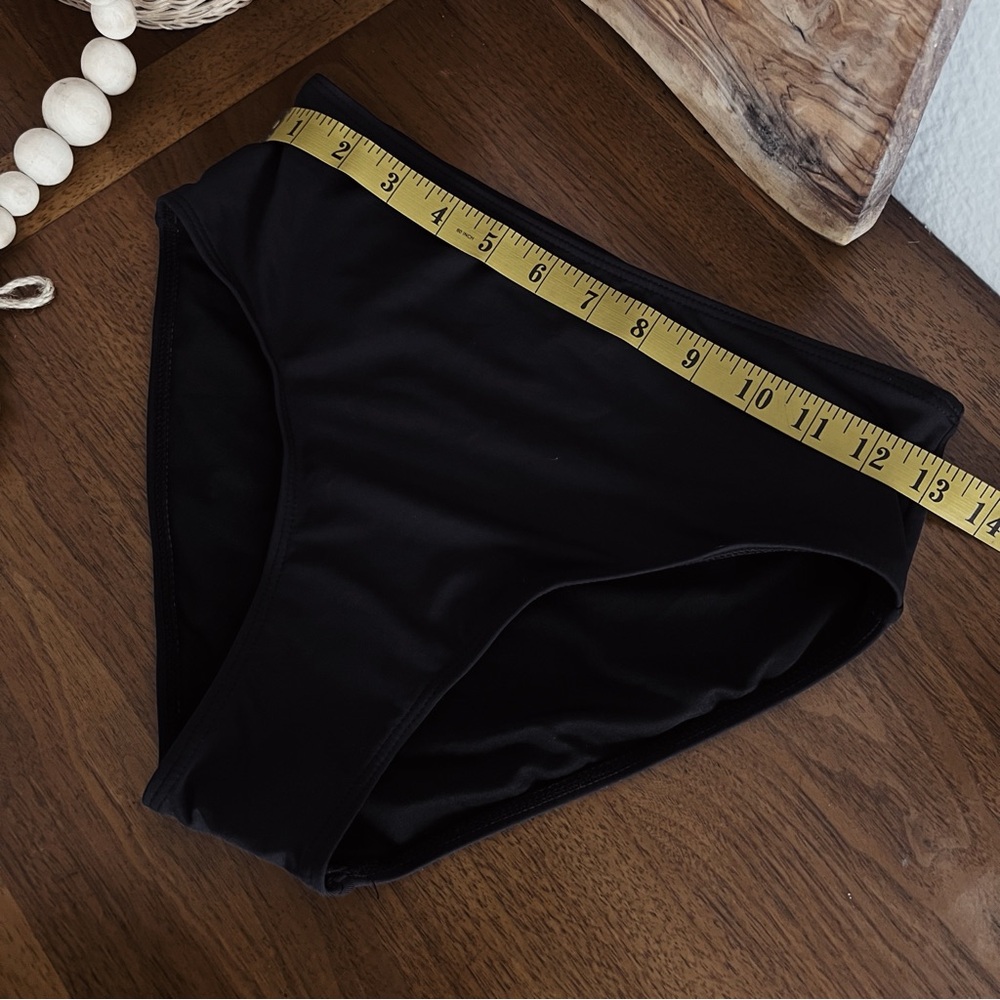 BLACK HIGH WAISTED BASIC BIKINI BOTTOMS #0340 - Picture 5 of 5